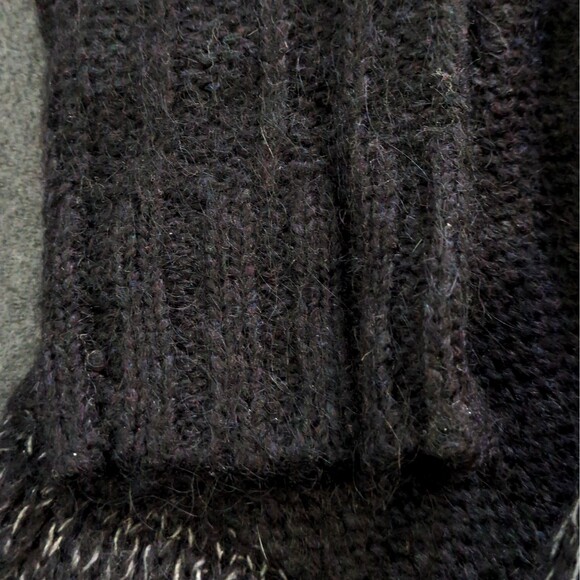 Forla Paris M Cardigan Black Wool Mohair Ruffle Rose Embellished Fairy Core Boho - Picture 10 of 14